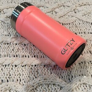 Glitzy Coral Travel Mug